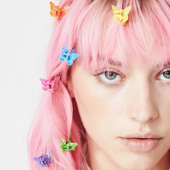 Set Butterfly Hair Clips 90s Y2K Festival Rave - Picture 4 of 9